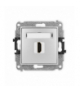 ICON Gniazdo pojedyncze HDMI 2.0 srebrny metalik Karlik 7IHDMI-3
