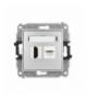 ICON Gniazdo pojedyncze HDMI 2.0 + gniazda komp. poj. 1xRJ45, kat. 5e, 8-stykowy srebrny metalik Karlik 7IGHK