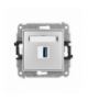 ICON Gniazdo pojedyncze 1xUSB A-A 3.0 srebrny metalik Karlik 7IGUSB-5