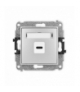 ICON Gniazdo pojedyncze 1xUSB C-C srebrny metalik Karlik 7IGUSB-7