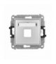 ICON Gniazdo antenowe multimedialne pojedyncze bez modułu (standard Keystone) srebrny metalik Karlik 7IGM-1P