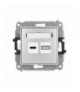 ICON Ładowarka podwójna USB C + USB A, 20W max. srebrny metalik Karlik 7ICUSB-8