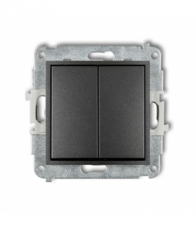 ICON Łącznik schodowy podwójny (dwa klawisze bez piktogramów) grafitowy Karlik 11IWP-33.1