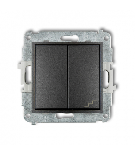 ICON Łącznik pojedynczy ze schodowym (wspólne zasilanie) grafitowy Karlik 11IWP-10.1