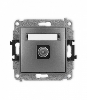 ICON Gniazdo antenowe pojedyncze TV grafitowy Karlik 11IGTV-1