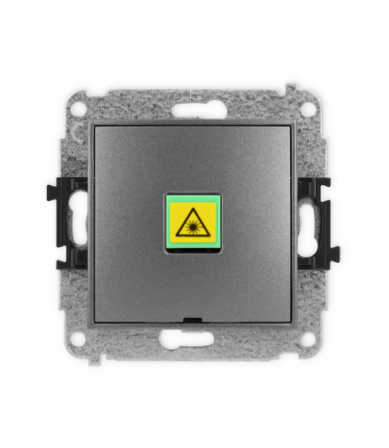 ICON Gniazdo światłowodowe optyczne pojedyncze, bez pola opisowego grafitowy Karlik 11IGOPBO-1