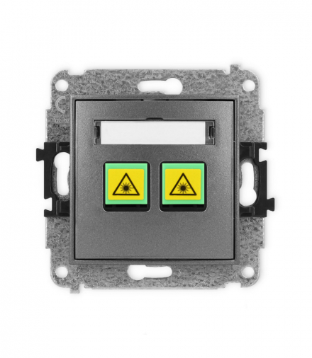 ICON Gniazdo światłowodowe optyczne podwójne grafitowy Karlik 11IGOP-2