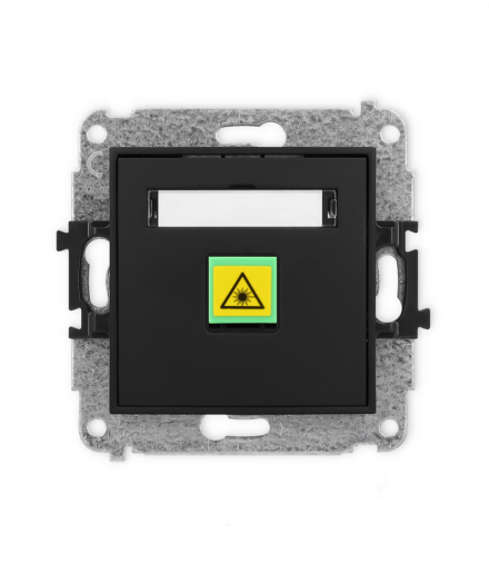 ICON Gniazdo światłowodowe optyczne pojedyncze czarny mat Karlik 12IGOP-1