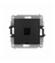 ICON Gniazdo pojedyncze 1xUSB C-C, bez pola opisowego czarny mat Karlik 12IGUSBBO-7