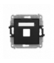 ICON Gniazdo antenowe multimedialne pojedyncze bez modułu (standard Keystone) czarny mat Karlik 12IGM-1P