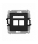 ICON Gniazdo antenowe multimedialne podwójnego bez modułu (standard Keystone) czarny mat Karlik 12IGM-2P