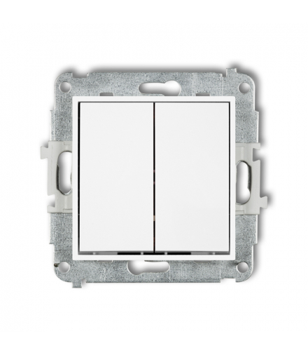 ICON Łącznik żaluzjowy (dwa klawisze bez piktogramów) biały mat Karlik 25IWP-8.1