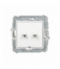 ICON Łącznik pojedynczy ze schodowym w stylu amerykańskim (dwa klawisze bez piktogramów, osobne zasilanie) biały mat Karlik 25IWPUS-10.21