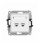 ICON Gniazdo komputerowe 2xRJ45, kat. 6, 8-stykowy biały mat Karlik 25IGK-4