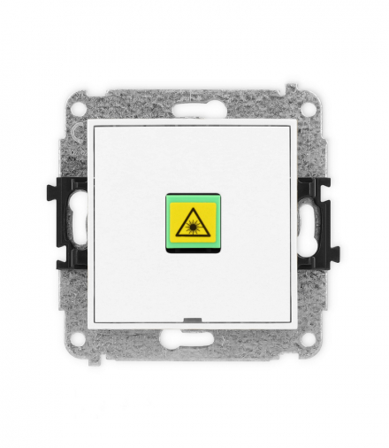 ICON Gniazdo światłowodowe optyczne pojedyncze, bez pola opisowego biały mat Karlik 25IGOPBO-1