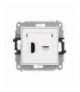 ICON Gniazdo pojedyncze HDMI 2.0 + gniazda komp. poj. 1xRJ45, kat. 5e, 8-stykowy biały mat Karlik 25IGHK
