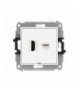 ICON Gniazdo pojedyncze HDMI 2.0 + gniazda komp. poj. 1xRJ45, kat. 5e, 8-stykowy, bez pola opisowego biały mat Karlik 25IGHKBO