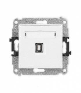 ICON Gniazdo pojedyncze USB A-B 2.0 biały mat Karlik 25IGUSB-3