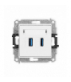 ICON Gniazdo podwójne 2xUSB A-A 3.0 biały mat Karlik 25IGUSB-6