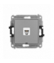 ICON Gniazdo telefoniczne 1xRJ11, 4-stykowy, beznarzędziowe, bez pola opisowego Szary mat Karlik 27IGTBO-1