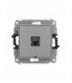 ICON Gniazdo komputerowe 1xRJ45, kat. 8, ekranowane, 8-stykowy, bez pola opisowego Szary mat Karlik 27IGKBO-11