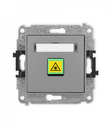 ICON Gniazdo światłowodowe optyczne pojedyncze Szary mat Karlik 27IGOP-1