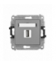 ICON Gniazdo pojedyncze USB A-A 2.0 Szary mat Karlik 27IGUSB-1