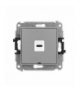 ICON Gniazdo pojedyncze 1xUSB C-C, bez pola opisowego Szary mat Karlik 27IGUSBBO-7