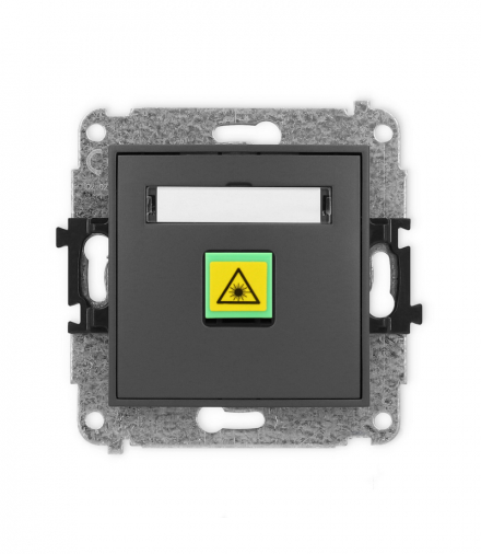 ICON Gniazdo światłowodowe optyczne pojedyncze grafitowy mat Karlik 28IGOP-1