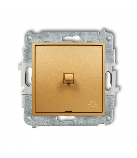 ICON Przycisk zwierny światło w stylu amerykańskim złoty Karlik 29IWPUS-5