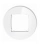 ICON Ramka uniwersalna pojedyncza okrągła - efekt szkła (ramka: biała, spód: biały) biały Karlik 0-0-IRSO-1