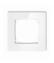 ICON Ramka uniwersalna pojedyncza kwadratowa - efekt szkła (ramka: biała, spód: biały) biały Karlik 0-0-IRSK-1