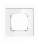 ICON Ramka uniwersalna pojedyncza kwadratowa - efekt szkła (ramka: biała, spód: czarny) biały Karlik 0-12-IRSK-1