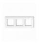 ICON Ramka uniwersalna potrójna kwadratowa - efekt szkła (ramka: biała, spód: biały) biały Karlik 0-0-IRSK-3
