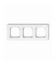 ICON Ramka uniwersalna potrójna kwadratowa - efekt szkła (ramka: biała, spód: grafitowy mat) biały Karlik 0-28-IRSK-3