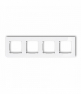 ICON Ramka uniwersalna poczwórna kwadratowa - efekt szkła (ramka: biała, spód: biały) biały Karlik 0-0-IRSK-4