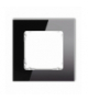 ICON Ramka uniwersalna pojedyncza kwadratowa - efekt szkła (ramka: czarna, spód: biały) czarny Karlik 12-0-IRSK-1