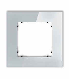 ICON Ramka uniwersalna pojedyncza kwadratowa - efekt szkła (ramka: szara, spód: czarny) Szary Karlik 15-12-IRSK-1