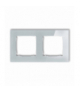 ICON Ramka uniwersalna podwójna kwadratowa - efekt szkła (ramka: szara, spód: biały) Szary Karlik 15-0-IRSK-2