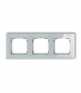 ICON Ramka uniwersalna potrójna kwadratowa - efekt szkła (ramka: szara, spód: czarny) Szary Karlik 15-12-IRSK-3