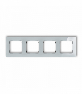 ICON Ramka uniwersalna poczwórna kwadratowa - efekt szkła (ramka: szara, spód: czarny) Szary Karlik 15-12-IRSK-4