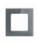 ICON Ramka uniwersalna pojedyncza kwadratowa - efekt szkła (ramka: grafitowa, spód: biały) grafitowy Karlik 28-0-IRSK-1