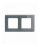 ICON Ramka uniwersalna podwójna kwadratowa - efekt szkła (ramka: grafitowa, spód: biały) grafitowy Karlik 28-0-IRSK-2