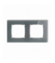ICON Ramka uniwersalna podwójna kwadratowa - efekt szkła (ramka: grafitowa, spód: grafitowy mat) grafitowy Karlik 28-28-IRSK-2