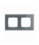 ICON Ramka uniwersalna podwójna kwadratowa - efekt szkła (ramka: grafitowa, spód: czarny) grafitowy Karlik 28-12-IRSK-2