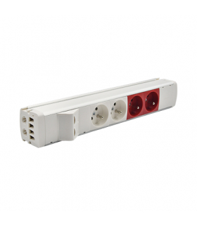 Listwa zasilająca standardowa zest 2x250V typ E+2x250V UPS+ plakietka 2xRJ45 szybkozłącza biały Simon480 48120E220K00000-33