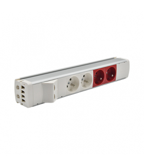 Listwa zasilająca standardowa zest 2x250V typ E+2x250V UPS+plakietka 2xRJ45 śrub. aluminium biały Simon480 48130E220K00000-30