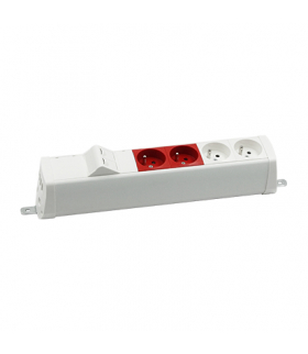 Listwa zasilająca powiększona zest 2x250V typ E+2x250V UPS+ plakietka 2xRJ45 zaciski śrubowe biały Simon480 48230E220K00000-33
