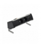 Biurkowy zestaw gniazd 2x250V typ E + ładowarka USB A-C kabel aluminium czarny Simon480 48430E20B000000-40