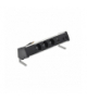 Biurkowy zestaw gniazd 3x250V typ E + ładowarka USB A-C+ plakietka 2xRJ45 kabel aluminium czarny Simon480 48430E30BK00000-40